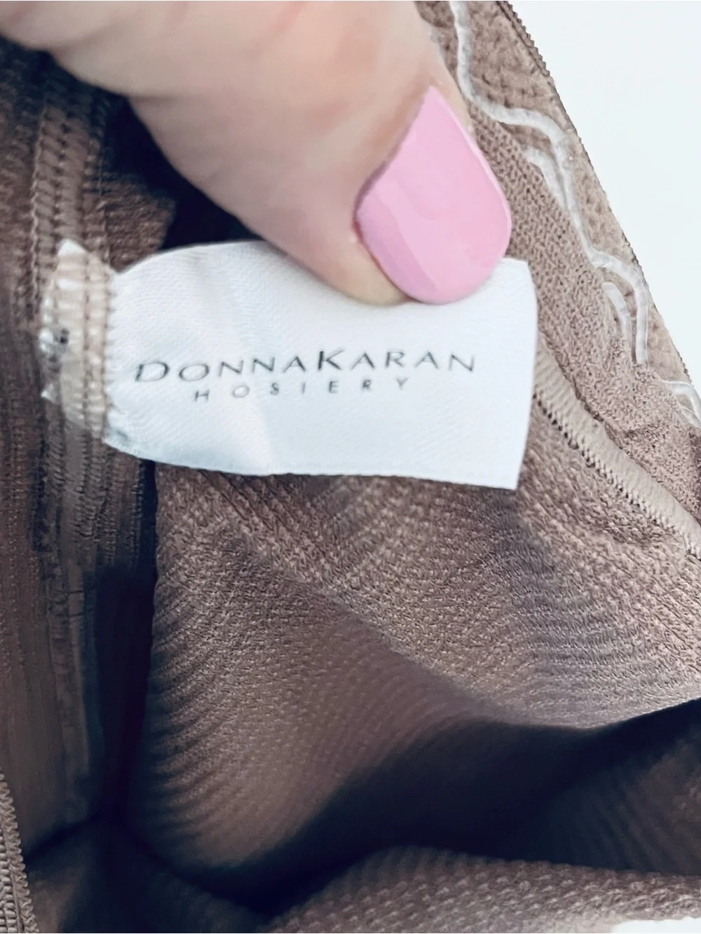 Donna Karan Black Satin Sheer Longline Cincher